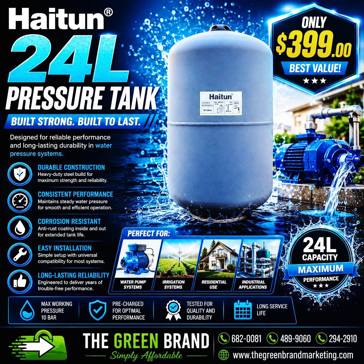 Haitun pressure tank 24L