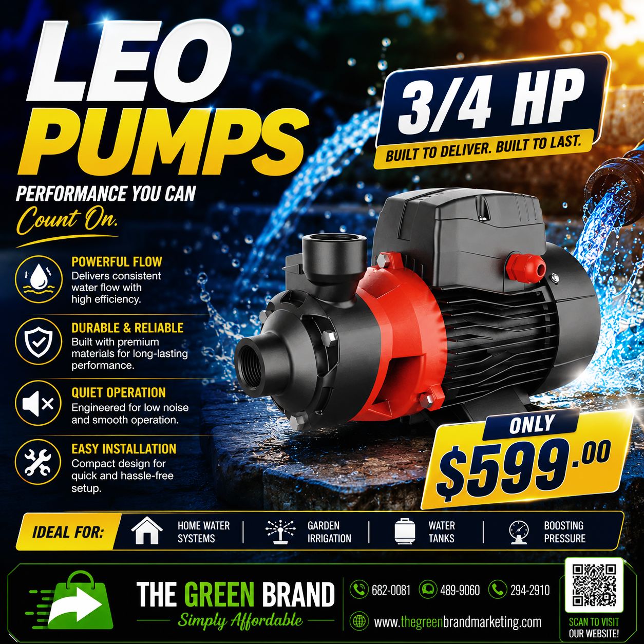 Leo .8HP electrical  pump