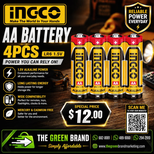 Ingco AA batteries pack of 4