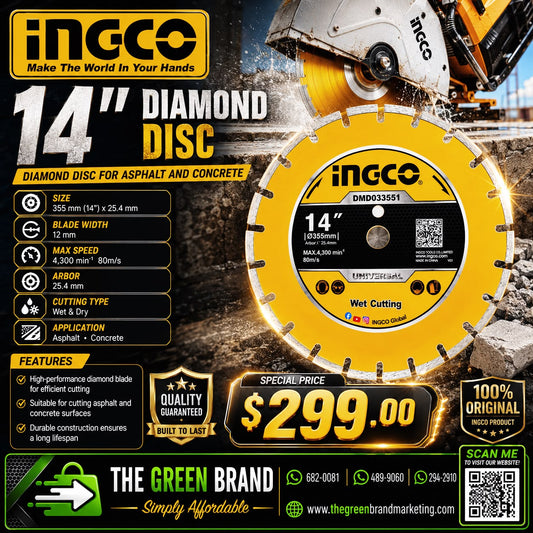 Ingco disc cutting diamond 14 inch and wet