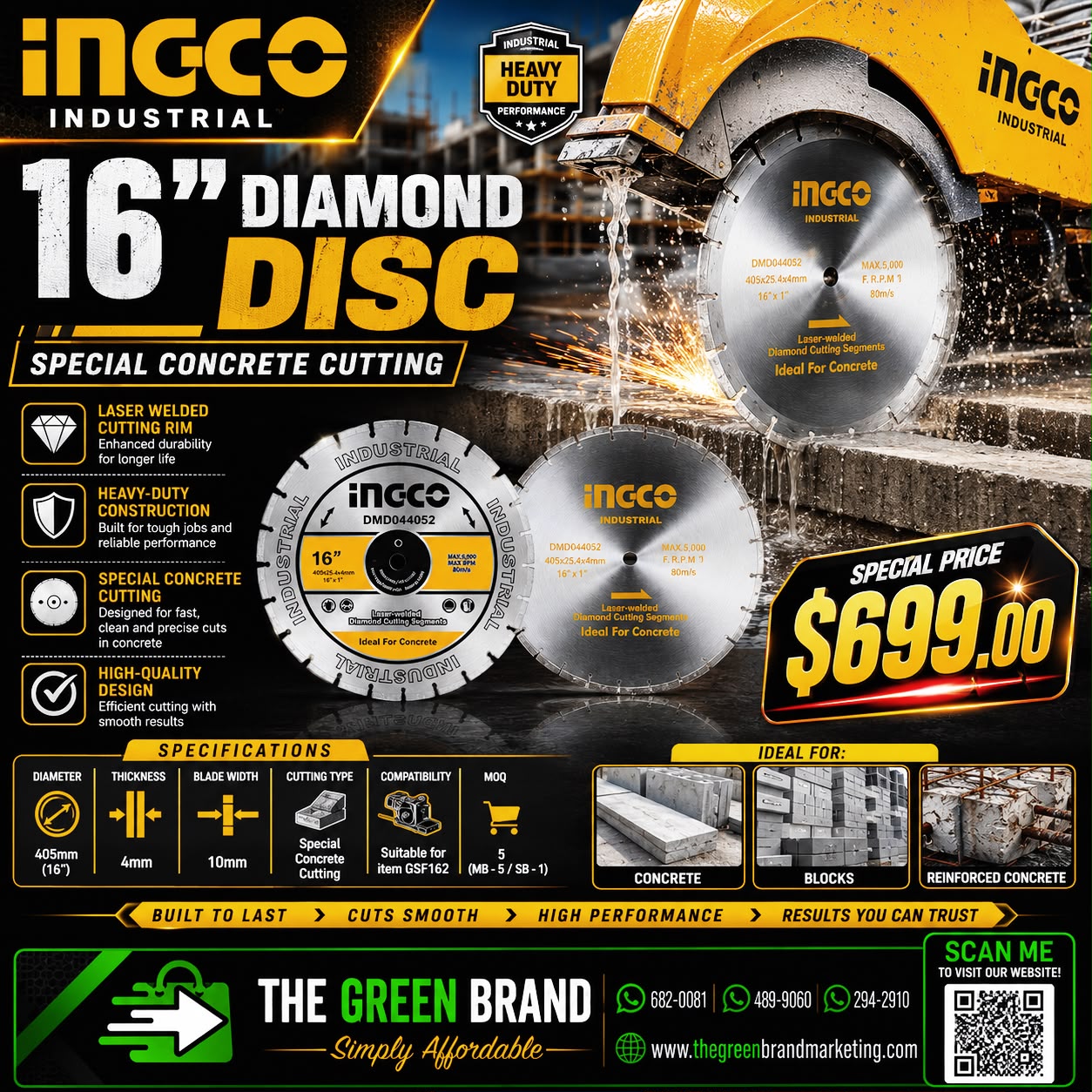 Ingco  Diamond Disc 16 Inch