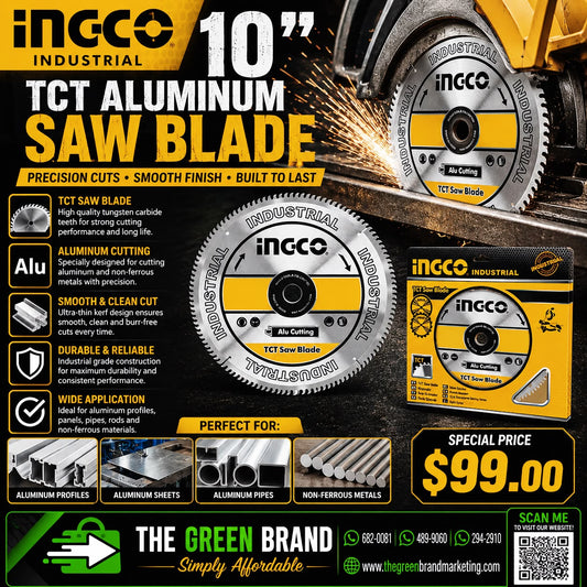 Ingco 10 Inch TCT Saw Blade for Aluminum