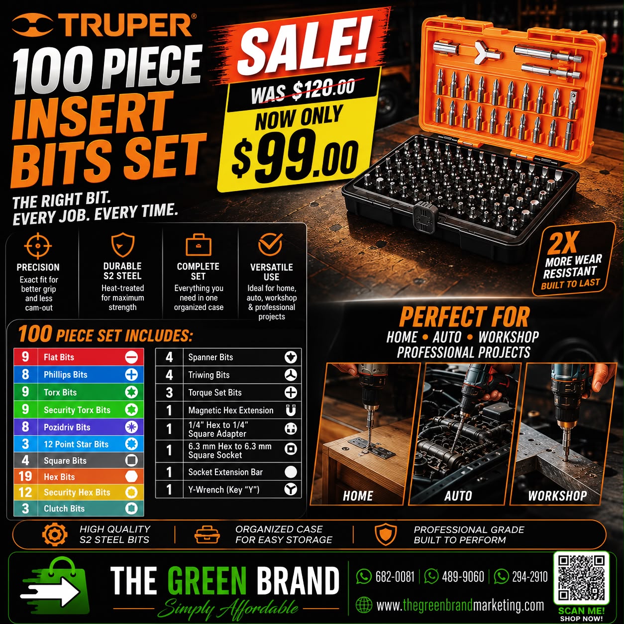 Truper 100 pc screwbit set