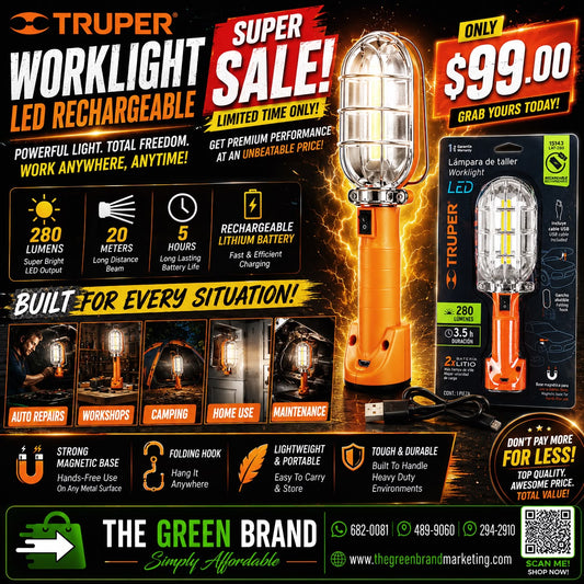 Truper rechargeable work lamp