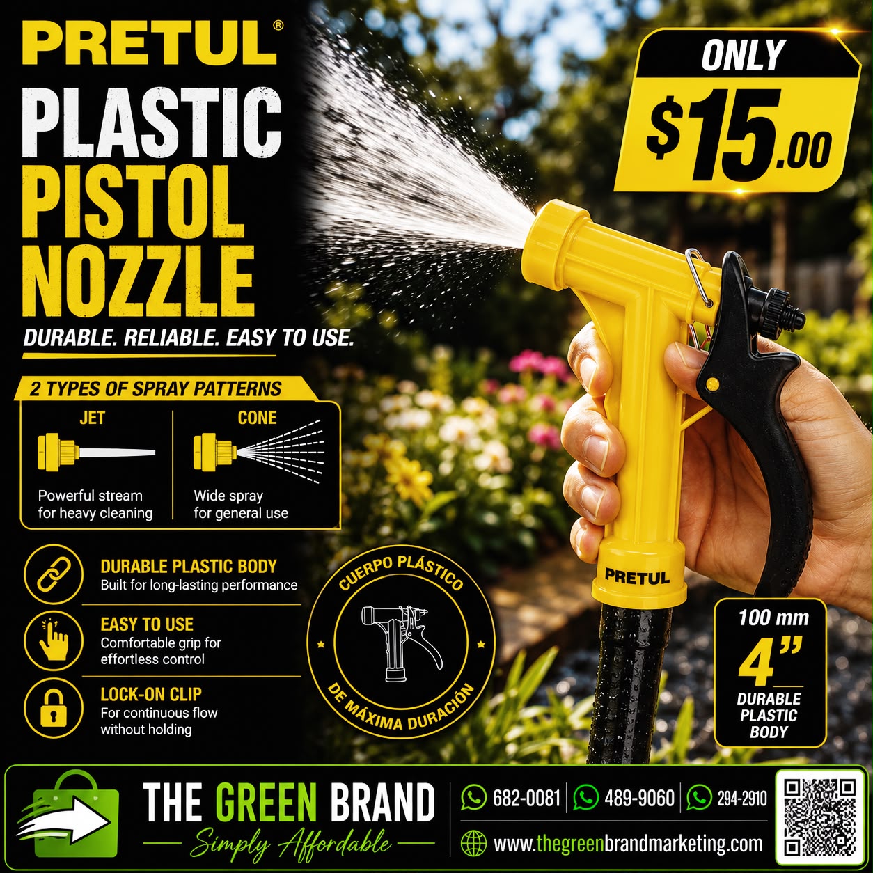 Pretul Plastic pistol nozzle