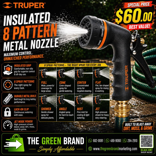 Truper Insulated grip metal pistol nozzle