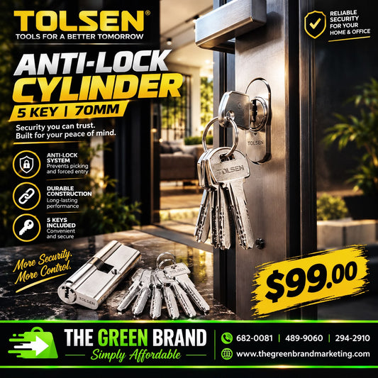 Tolsen anti-lock cylinder 70mm 5 key
