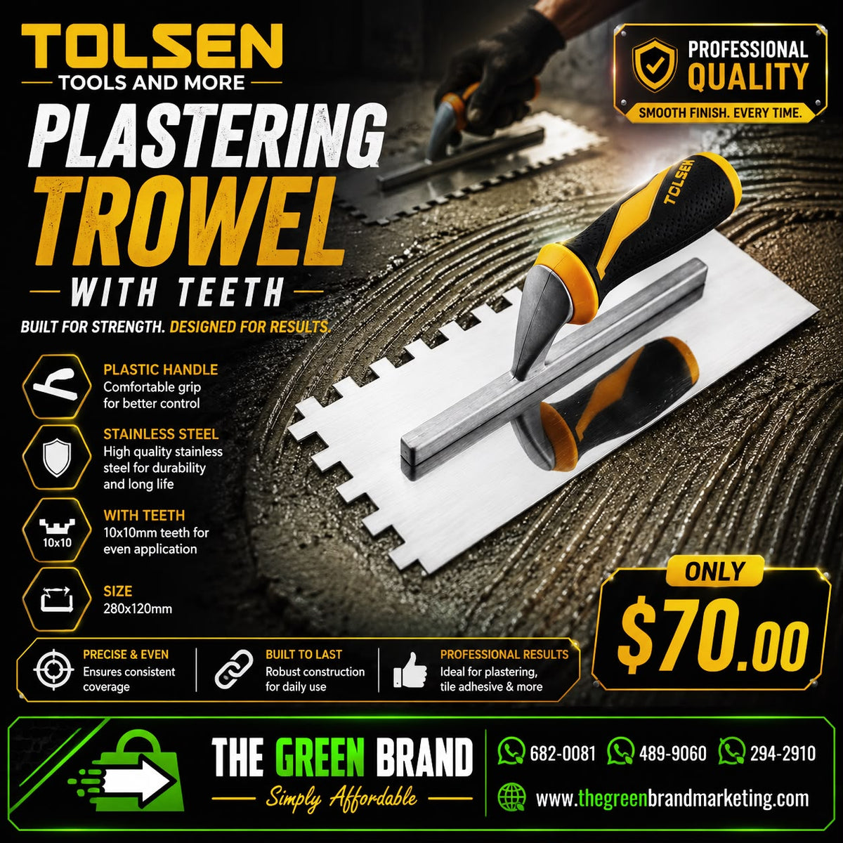 TOLSEN PLASTERING TROWEL