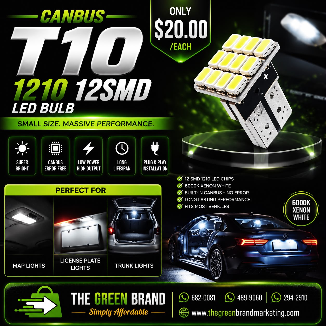 Canbus T10 Led bulb