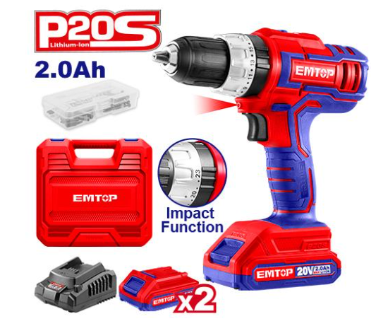 EMPTOP 20V Cordless Drill