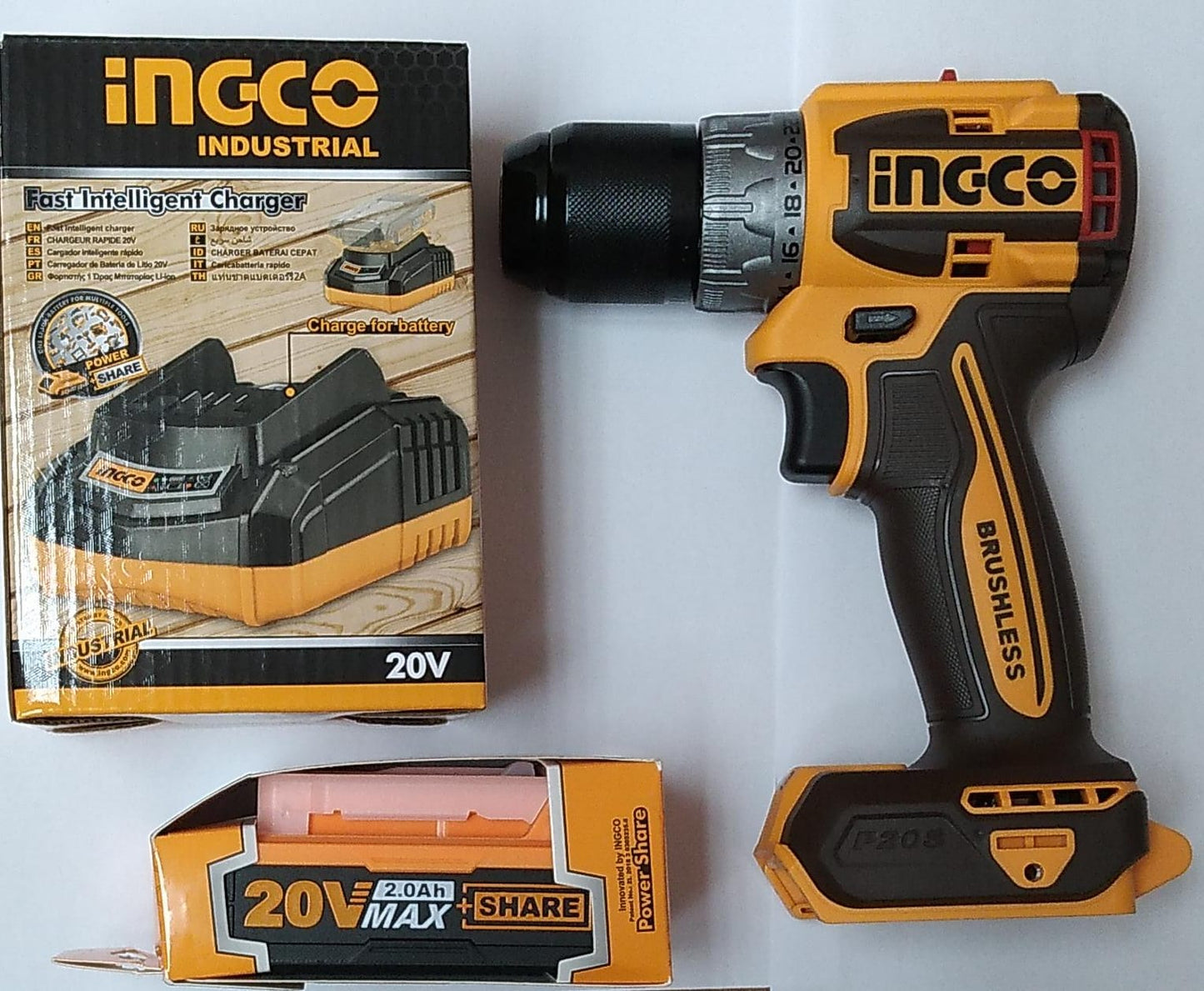 Ingco compact brushless cordless drill