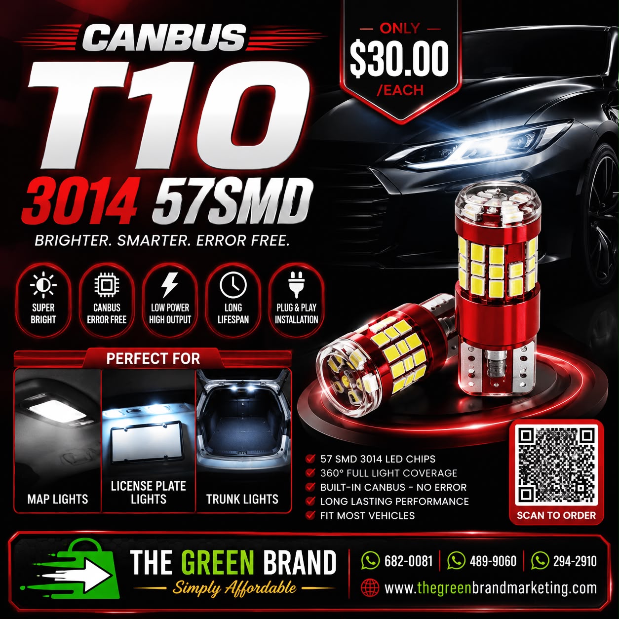 Canbus T10 Led bulb