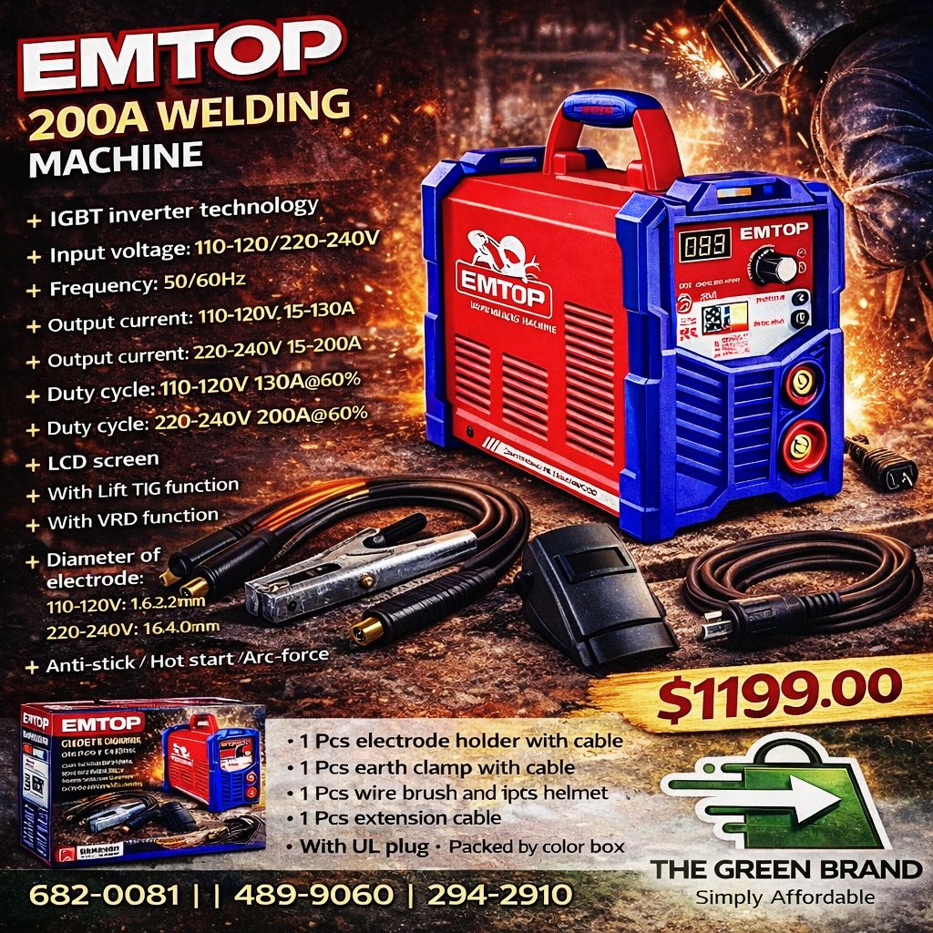 Emtop 200a MMA/TIG welding machine