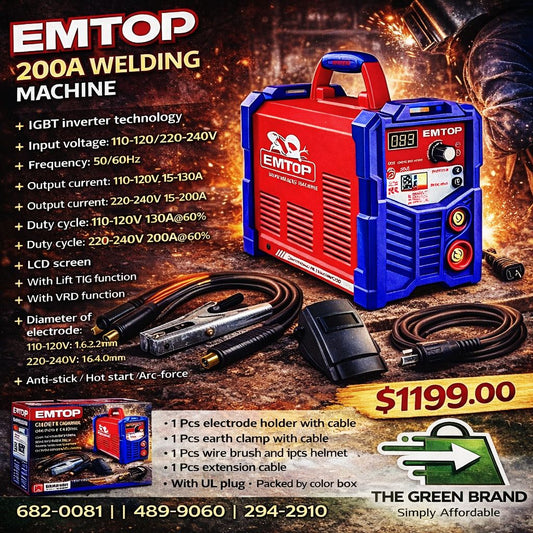 Emtop 200a MMA/TIG welding machine