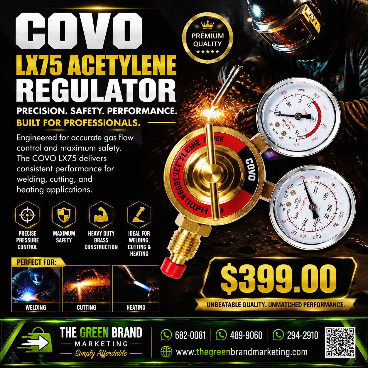 Covo Lx75 acetylene regulator