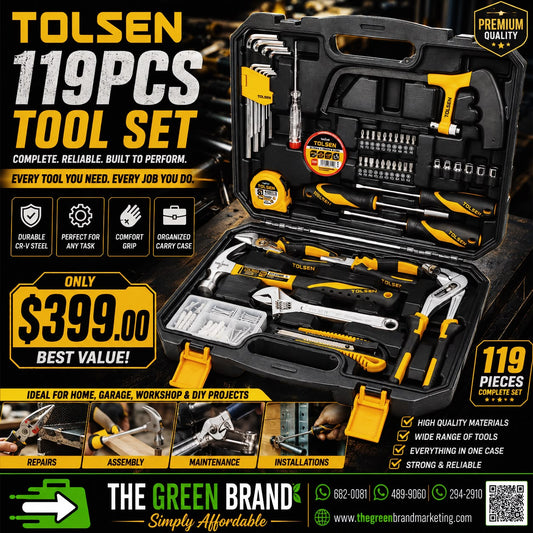 Tolsen 119 Piece household tool set