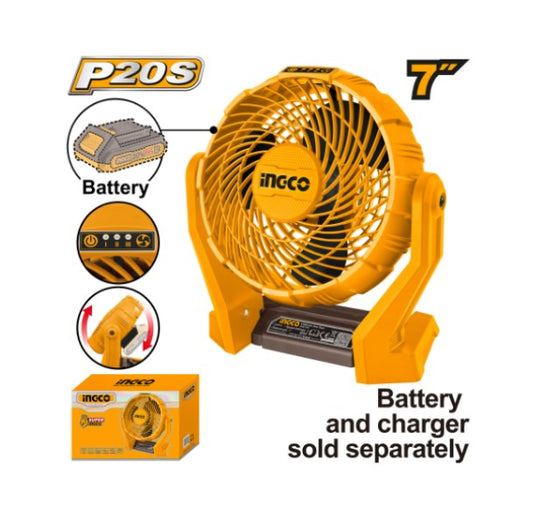 Ingco 20V 7 inch cordless fan