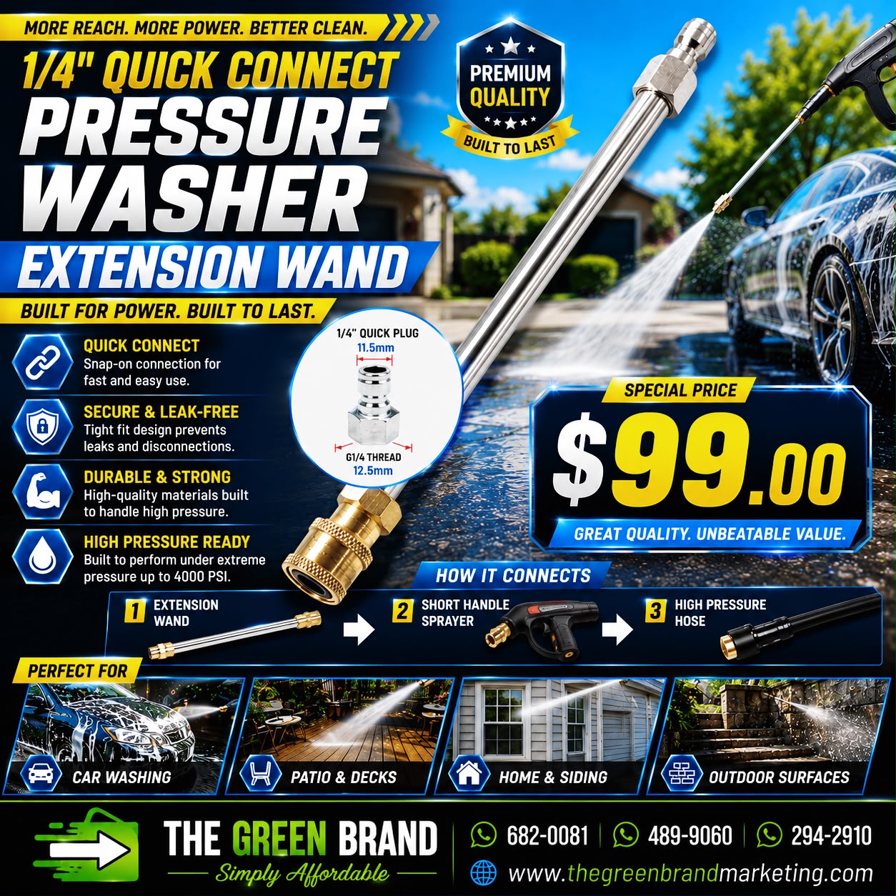 Pressure washer Wand Extension