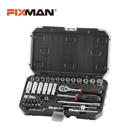 FIXMAN,42PCS 1/4″ Dr. Socket Set