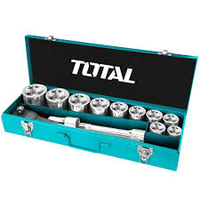 TOTAL 15 PC 3/4" Socket Set with Ratchet