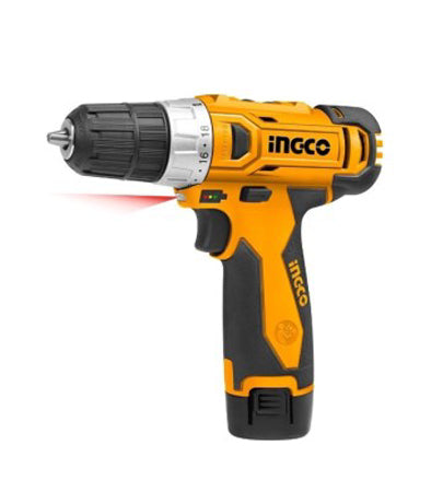 Ingco 12V cordless drill with 1 battery and charger