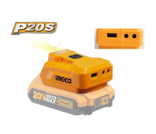 Ingco 20V p20s converter to USB A charger