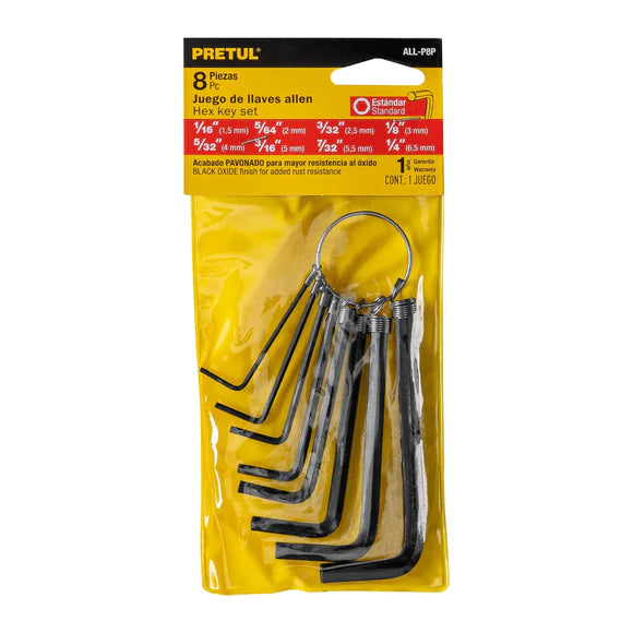 Pretul 8pcs standard Hex key set