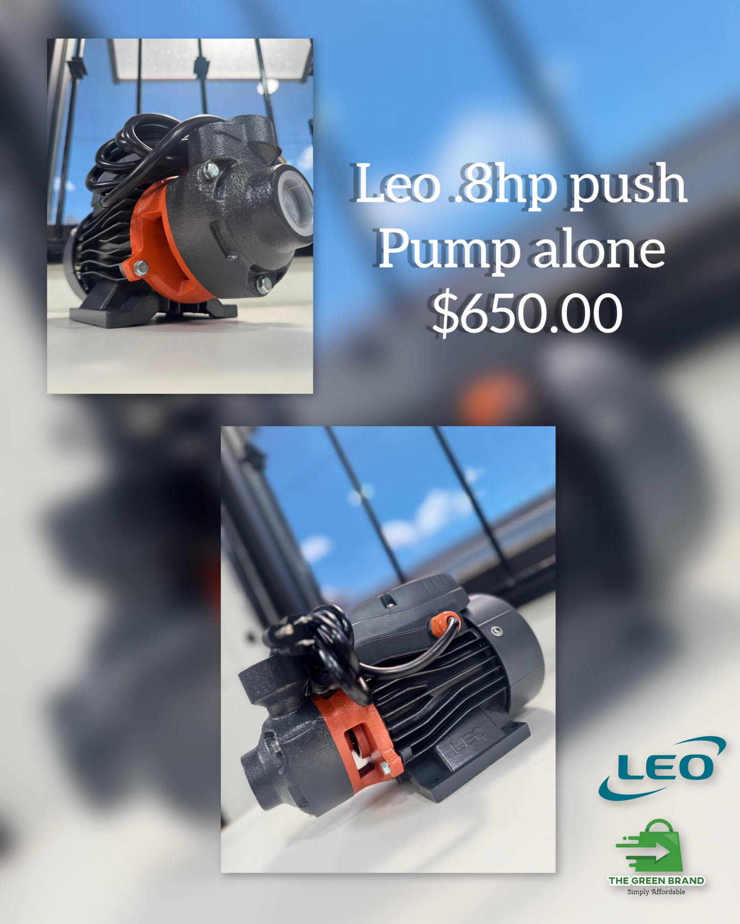 Leo .8HP electrical  pump