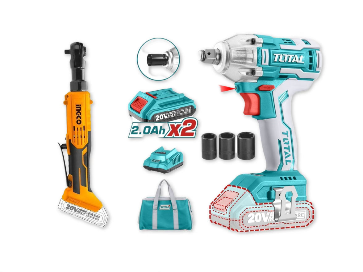 total 300nm impact wrench & Ratchet combo