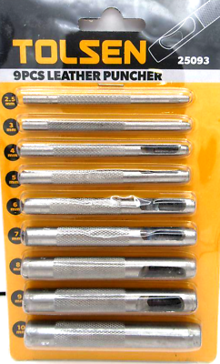 Tolsen 9pc leather puncher