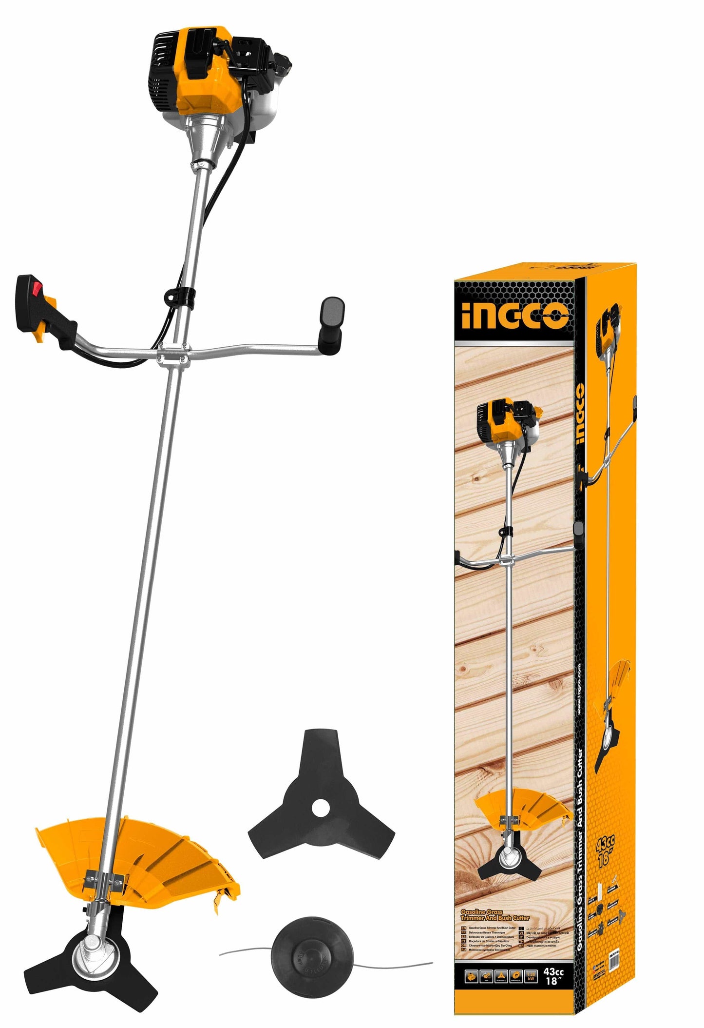 Ingco gasoline grass trimmer and bush cutter