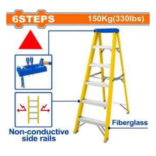 wadfow 6 steps fiberglass ladder