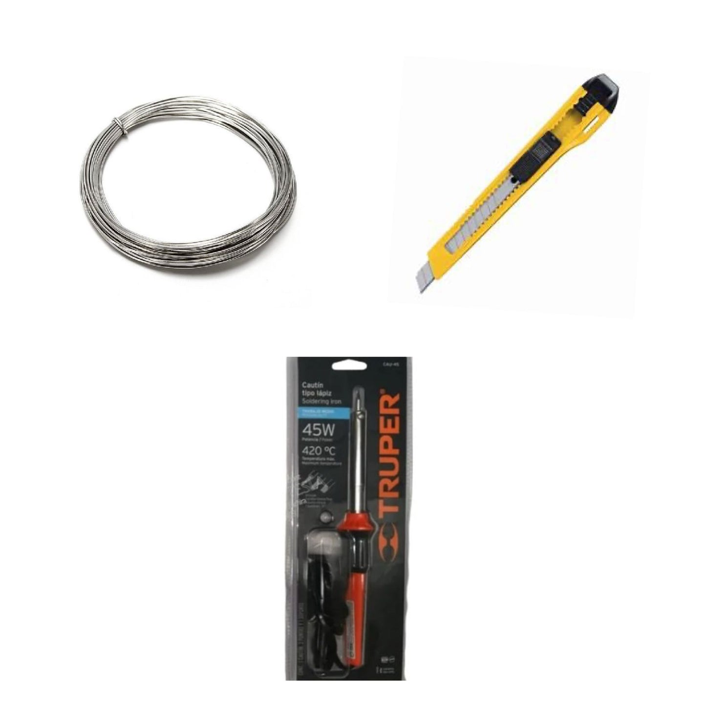 Truper 60w/45w soldering iron & free snap blade & free yard of wire